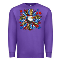 Purple American flag sunflower Premium Sweatshirt - Neo Western