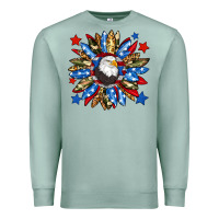 Seafoam American flag sunflower Premium Sweatshirt - Neo Western
