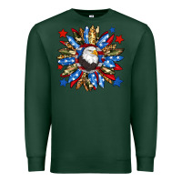Sports Green American flag sunflower Premium Sweatshirt - Neo Western
