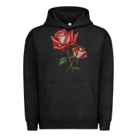 Pigment Black love rose grandiflora rose Urban Hoodie - LillyAllenDesigns