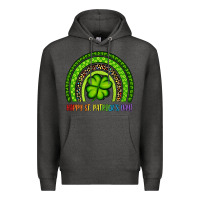 Charcoal Heather Happy St. Patrick's Day Shamrock Rainbow Premium Hoodie - Artiststas