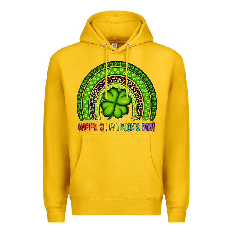 Happy St. Patrick's Day Shamrock Rainbow Premium Hoodie by Artiststas | Teevron