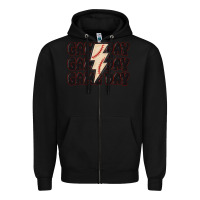 Black game day game day baseball Zipper Hoodie - MaliasSmallBusiness