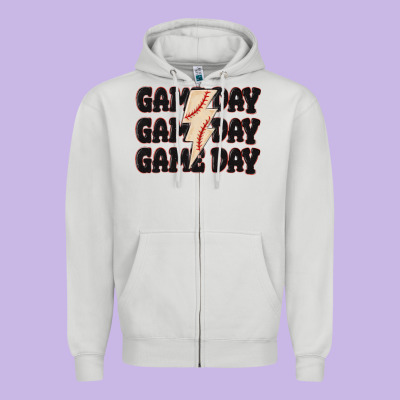 Zipper Hoodie game day game day baseball