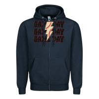 Navy game day game day baseball Zipper Hoodie - MaliasSmallBusiness