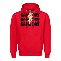Red game day game day baseball Zipper Hoodie - MaliasSmallBusiness