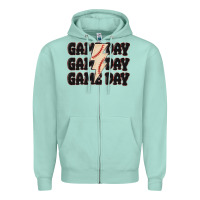 Seafoam game day game day baseball Zipper Hoodie - MaliasSmallBusiness