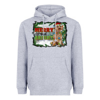Heather Grey merry and bright cockapoo Heavyweight Hoodie - RanaPortraitStore