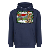 Navy merry and bright cockapoo Heavyweight Hoodie - RanaPortraitStore