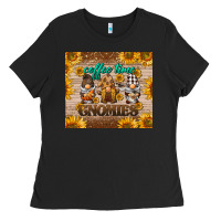 Black coffee time gnomies Ladies Tee - BarkalooDesign