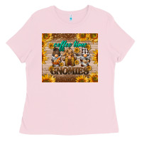 Bubblegum Pink coffee time gnomies Ladies Tee - BarkalooDesign