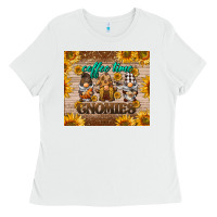 White coffee time gnomies Ladies Tee - BarkalooDesign