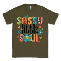 Army Green sassy little soul smiley Classic Tee - MaliasSmallBusiness