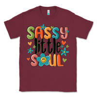 Burgundy sassy little soul smiley Classic Tee - MaliasSmallBusiness