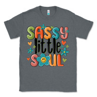Charcoal Heather sassy little soul smiley Classic Tee - MaliasSmallBusiness