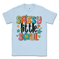 Dusty Blue sassy little soul smiley Classic Tee - MaliasSmallBusiness