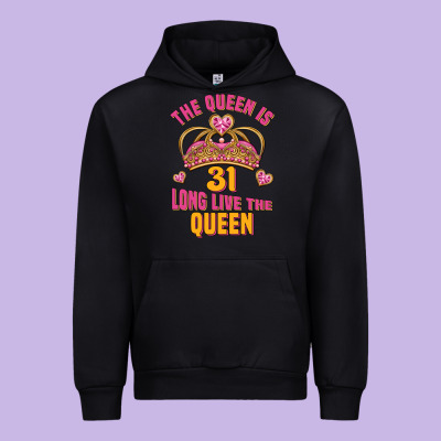 The Queen Is 31 Long Live The Queen Kopya Urban Hoodie Designed By Jasminsmagicworld