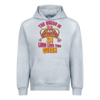 Heather Grey the queen is 31 long live the queen kopya Urban Hoodie - Jasminsmagicworld
