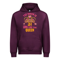 Mauve Wine the queen is 31 long live the queen kopya Urban Hoodie - Jasminsmagicworld