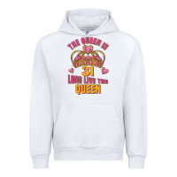 White the queen is 31 long live the queen kopya Urban Hoodie - Jasminsmagicworld