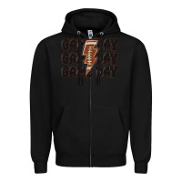 Black game day game day game day basketball Zipper Hoodie - MaliasSmallBusiness