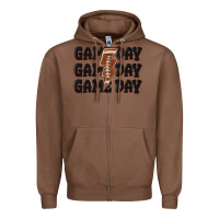 Chestnut game day game day game day basketball Zipper Hoodie - MaliasSmallBusiness