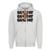 Game Day Game Day Game Day Basketball Zipper Hoodie | Teevron