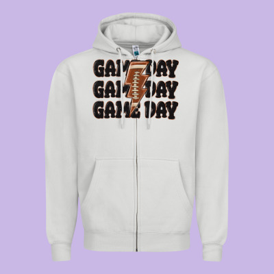 Zipper Hoodie game day game day game day basketball