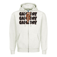 Oatmeal Heather game day game day game day basketball Zipper Hoodie - MaliasSmallBusiness