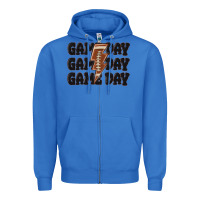 True Royal game day game day game day basketball Zipper Hoodie - MaliasSmallBusiness