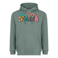 Sage twin mama with flowers Heavyweight Hoodie - texasbilliewilder