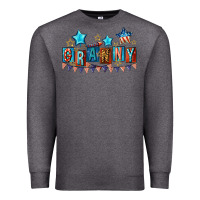Charcoal Heather American Granny 4th of july Premium Sweatshirt - CowGirlArtShop