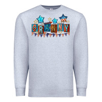 Heather Grey American Granny 4th of july Premium Sweatshirt - CowGirlArtShop