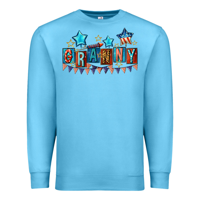American Granny 4th Of July Premium Sweatshirt by CowGirlArtShop | Teevron