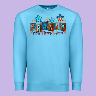 American Granny 4th Of July Premium Sweatshirt Designed By Cowgirlartshop