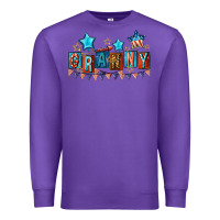 Purple American Granny 4th of july Premium Sweatshirt - CowGirlArtShop