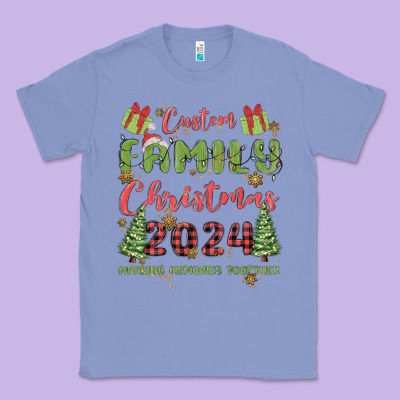 Classic Tee custom family christmas 2024 marking memories toge