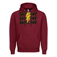 Burgundy game day game day game day softball Zipper Hoodie - MaliasSmallBusiness