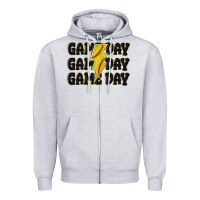 Heather Grey game day game day game day softball Zipper Hoodie - MaliasSmallBusiness
