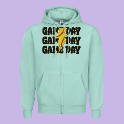 Zipper Hoodie game day game day game day softball