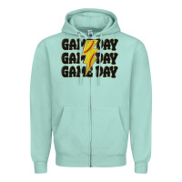 Seafoam game day game day game day softball Zipper Hoodie - MaliasSmallBusiness