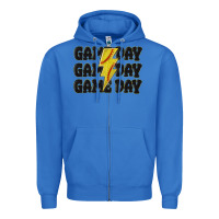 True Royal game day game day game day softball Zipper Hoodie - MaliasSmallBusiness