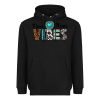 Black tired mom vibes Heavyweight Hoodie - texasbilliewilder
