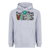 Heather Grey tired mom vibes Heavyweight Hoodie - texasbilliewilder