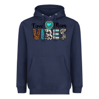 Navy tired mom vibes Heavyweight Hoodie - texasbilliewilder