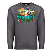 Charcoal Heather hello summer Premium Sweatshirt - SublimationCraftShop