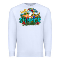 White hello summer Premium Sweatshirt - SublimationCraftShop
