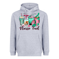 Heather Grey nurse fuel coffee cups Heavyweight Hoodie - Zillion Design Studio