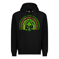 Black Western Shamrock Cross Rainbow Premium Hoodie - Artiststas