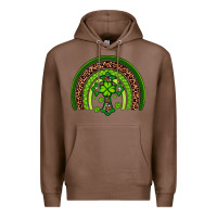Chestnut Western Shamrock Cross Rainbow Premium Hoodie - Artiststas